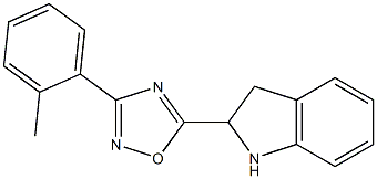 5-(2,3-dihydro-1H-indol-2-yl)-3-(2-methylphenyl)-1,2,4-oxadiazole,,结构式