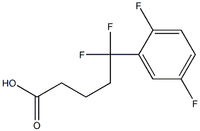 5-(2,5-difluorophenyl)-5,5-difluoropentanoic acid Struktur