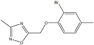 5-(2-bromo-4-methylphenoxymethyl)-3-methyl-1,2,4-oxadiazole Structure