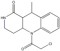 5-(2-chloroacetyl)-10-methyl-1H,2H,3H,4H,4aH,5H,10H,10aH-benzo[b]1,6-naphthyridin-1-one Structure