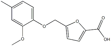 5-(2-methoxy-4-methylphenoxymethyl)furan-2-carboxylic acid,,结构式