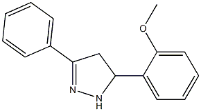 5-(2-methoxyphenyl)-3-phenyl-4,5-dihydro-1H-pyrazole 化学構造式