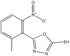 5-(2-methyl-6-nitrophenyl)-1,3,4-oxadiazole-2-thiol,,结构式