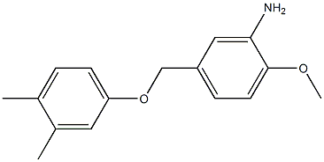 5-(3,4-dimethylphenoxymethyl)-2-methoxyaniline 结构式