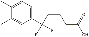 5-(3,4-dimethylphenyl)-5,5-difluoropentanoic acid Structure