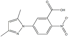 5-(3,5-dimethyl-1H-pyrazol-1-yl)-2-nitrobenzoic acid 结构式