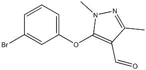 5-(3-bromophenoxy)-1,3-dimethyl-1H-pyrazole-4-carbaldehyde Struktur