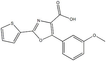 5-(3-methoxyphenyl)-2-(thiophen-2-yl)-1,3-oxazole-4-carboxylic acid Struktur