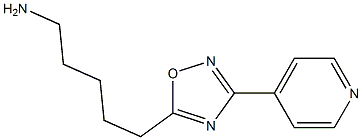 5-(3-pyridin-4-yl-1,2,4-oxadiazol-5-yl)pentan-1-amine 结构式