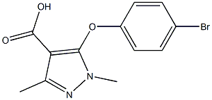 5-(4-bromophenoxy)-1,3-dimethyl-1H-pyrazole-4-carboxylic acid Structure