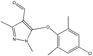 5-(4-chloro-2,6-dimethylphenoxy)-1,3-dimethyl-1H-pyrazole-4-carbaldehyde Structure