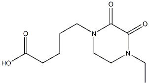 5-(4-ethyl-2,3-dioxopiperazin-1-yl)pentanoic acid Structure