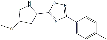 5-(4-methoxypyrrolidin-2-yl)-3-(4-methylphenyl)-1,2,4-oxadiazole Struktur