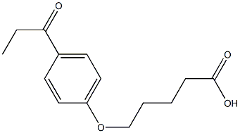 5-(4-propanoylphenoxy)pentanoic acid Struktur