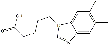 5-(5,6-dimethyl-1H-1,3-benzodiazol-1-yl)pentanoic acid Structure
