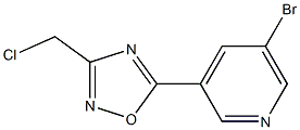 5-(5-bromopyridin-3-yl)-3-(chloromethyl)-1,2,4-oxadiazole Structure