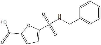 5-(benzylsulfamoyl)furan-2-carboxylic acid Struktur