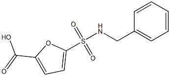 5-(benzylsulfamoyl)furan-2-carboxylic acid 化学構造式