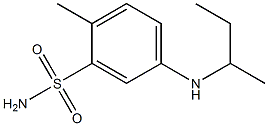 5-(butan-2-ylamino)-2-methylbenzene-1-sulfonamide 结构式