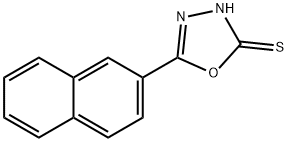 5-(naphthalen-2-yl)-1,3,4-oxadiazole-2-thiol, 198780-60-8, 结构式