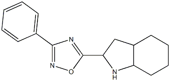 5-(octahydro-1H-indol-2-yl)-3-phenyl-1,2,4-oxadiazole,,结构式