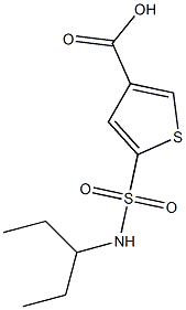 5-(pentan-3-ylsulfamoyl)thiophene-3-carboxylic acid Structure