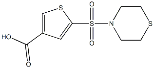 5-(thiomorpholine-4-sulfonyl)thiophene-3-carboxylic acid Struktur