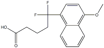 5,5-difluoro-5-(4-methoxynaphthalen-1-yl)pentanoic acid Structure