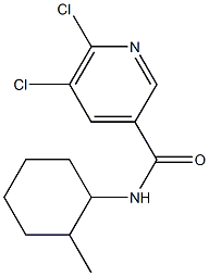 5,6-dichloro-N-(2-methylcyclohexyl)pyridine-3-carboxamide Struktur