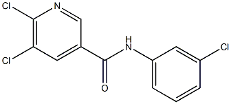 5,6-dichloro-N-(3-chlorophenyl)pyridine-3-carboxamide 化学構造式