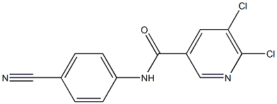 5,6-dichloro-N-(4-cyanophenyl)pyridine-3-carboxamide Structure