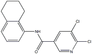5,6-dichloro-N-(5,6,7,8-tetrahydronaphthalen-1-yl)pyridine-3-carboxamide,,结构式