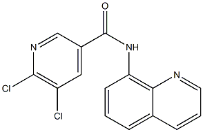5,6-dichloro-N-(quinolin-8-yl)pyridine-3-carboxamide Structure