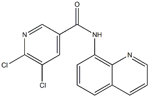 5,6-dichloro-N-(quinolin-8-yl)pyridine-3-carboxamide 化学構造式