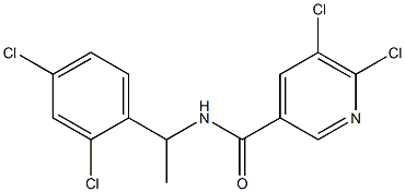 5,6-dichloro-N-[1-(2,4-dichlorophenyl)ethyl]pyridine-3-carboxamide Structure