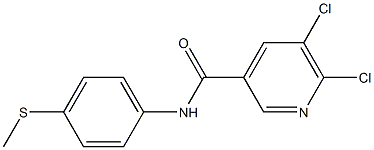 5,6-dichloro-N-[4-(methylsulfanyl)phenyl]pyridine-3-carboxamide Struktur