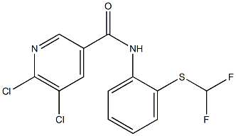 5,6-dichloro-N-{2-[(difluoromethyl)sulfanyl]phenyl}pyridine-3-carboxamide Structure
