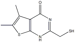 5,6-dimethyl-2-(sulfanylmethyl)-1H,4H-thieno[2,3-d]pyrimidin-4-one,,结构式