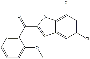 5,7-dichloro-2-[(2-methoxyphenyl)carbonyl]-1-benzofuran Structure