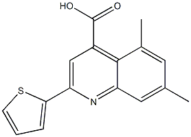 5,7-dimethyl-2-(thiophen-2-yl)quinoline-4-carboxylic acid 结构式