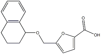 5-[(1,2,3,4-tetrahydronaphthalen-1-yloxy)methyl]-2-furoic acid,,结构式