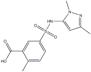 5-[(1,3-dimethyl-1H-pyrazol-5-yl)sulfamoyl]-2-methylbenzoic acid