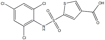 5-[(2,4,6-trichlorophenyl)sulfamoyl]thiophene-3-carboxylic acid Struktur