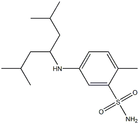 5-[(2,6-dimethylheptan-4-yl)amino]-2-methylbenzene-1-sulfonamide