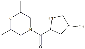 5-[(2,6-dimethylmorpholin-4-yl)carbonyl]pyrrolidin-3-ol Structure