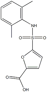 5-[(2,6-dimethylphenyl)sulfamoyl]furan-2-carboxylic acid 结构式