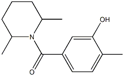 5-[(2,6-dimethylpiperidin-1-yl)carbonyl]-2-methylphenol,,结构式