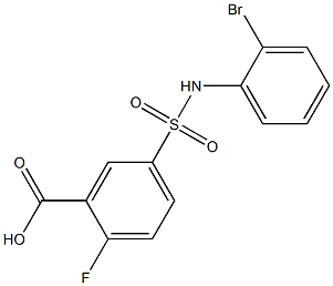  5-[(2-bromophenyl)sulfamoyl]-2-fluorobenzoic acid