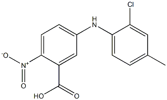 5-[(2-chloro-4-methylphenyl)amino]-2-nitrobenzoic acid Structure