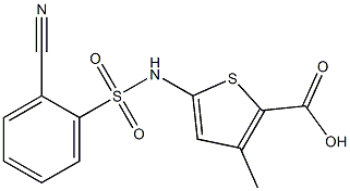 5-[(2-cyanobenzene)sulfonamido]-3-methylthiophene-2-carboxylic acid Struktur